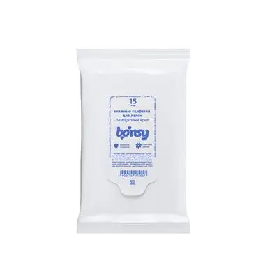 Купить bonsy влажные салфетки для ухода за лапами собак и кошек, с ароматом бамбукового крема
