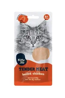 Купить kitty joy лакомство для кошек, нежное отварное филе с курицей