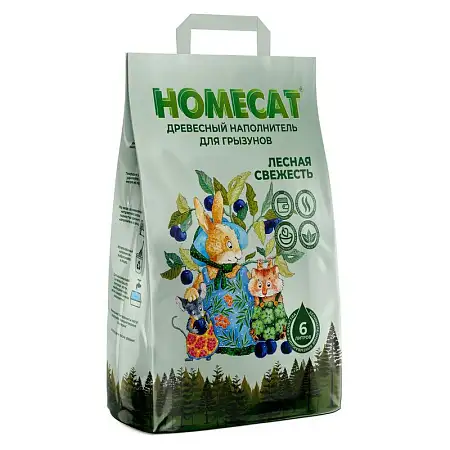 Купить homepet лесная свежесть древесный наполнитель для грызунов